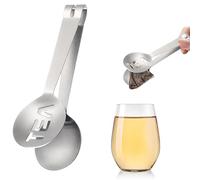 bonVIVO Tea Bag Squeezer Tongs Stainless Steel Tea Bag Strainer Spoon