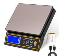 Bonvoisin 30kg/66lb Digital Kitchen Scale with Percentage Weighing Function - Rechargeable Baking Scale, 1g Precision, 9 Units, Tare & Tilted Display for Candle, Soap and Sourdough Bread Making