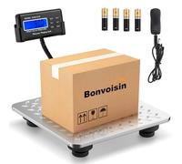 Bonvoisin Digital Postal Scale 300kg/660lb, External LCD Display, Stainless Steel Platform, Dual-Range Precision 300kg/0.1kg & 150kg/0.05kg, kg/oz/lb/lb:oz Switchable, Counting Function
