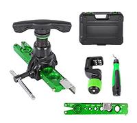 Bonvoisin Flaring Tool Kit 1/4”-3/4” HVAC Single Flare Tool 45° 45° Eccentric Tube Flaring Tool with Pipe Cutter for Copper Aluminum Tubing (5 in 1 Kit)