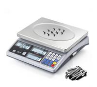 Bonvoisin Industrial Counting Scale 30kg/66lb x 1g, Units: g, lbs, kg, RS232 Data Export, Weight/Quantity Alarms, 304 Stainless Steel Platform, for Coins, Parts, Jewelry (30kg/66lb, 1g)