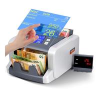 Bonvoisin Money Counter Machine, Value Counting, 1500 Bills/min(Max), Mixed Banknote Denomination Sorting and Counting, 1CIS/UV/IR/MG Counterfeit Detection with Touchscreen and External Display