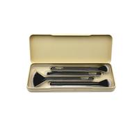 bonvoyage Essentials, Professional Makeup Brushes, 4-Piece Set featuring Contour, Highlighter, Powder and Concealer Brush, Soft Bristles for Smooth Make Up Application, Blending Is My Cardio