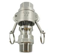 BONZEA 1/2" DN15 Camlock Coupling Socket Adapter Coupler BSPT End 304 Stianless Steel Pipe Fitting Homebrew Fitting (Color : C and E, Size : DN15)