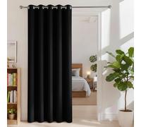 BONZER Black Curtain Dividers - Blackout Curtains Portable Privacy Window Treatment Panel Thermal Insulated Drapes for Living Room Bedroom Patio Door, 84L x 60W Inch (7L x 5W ft), 1 Pc