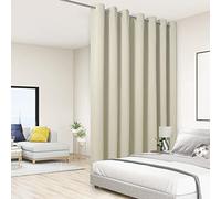 BONZER Room Divider Blackout Curtain Wide Room Darkening Total Privacy Wall Noise Reducing for Bedroom, 84L x 108W Inch (7L x 9W ft), 1 Panel, Cream