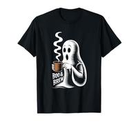 Boo and Brew Ghost Coffee Funny Halloween T-Shirt