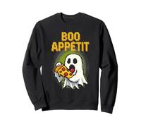 Boo Appétit Funny Pixel Art Ghost Foodie Pun Halloween Sweatshirt