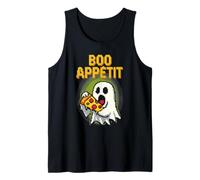 Boo Appétit Funny Pixel Art Ghost Foodie Pun Halloween Tank Top