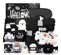 Boo Basket Gift for Women, 11Pcs Halloween Boo Basket Stuffers with Witch Brew Mug & Boo Throw Blanket, Relaxing Spa Gift Set, Unique Halloween Gifts for Teen Girls Mom Friend Sister Wife