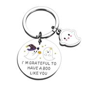 Boo Basket Stuffers for Women Him Spooky Basket Stuffers Halloween Boo Keychain for Kids Boyfriend Girlfriend Couple Halloween Ideas Horror Ghost Scary Season Skeletons Gifts for Husband Wife