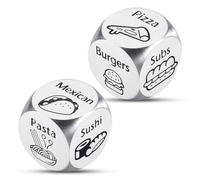 Boo Basket Stuffers for Women Men Halloween Basket Stuffer for Friends 2Pcs Food Decision Dice for Him Her Halloween Qwixx Tenzi Dice Gift for Family Party Christmas Stocking Stuffers