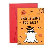 Boo Basket Stuffers for Women Men Halloween Gifts for Women Adult Spooky Basket Stuffers for Her Him Boo Basket Gifts for Girls Boys Kids Funny Halloween Boo Horror Birthday Cards for Her