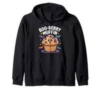 Boo-Berry Muffin Adorable Spooky Treat Zip Hoodie