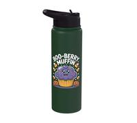 Boo-Berry Muffin Cute Halloween Design Stainless Steel Insulated Water Bottle