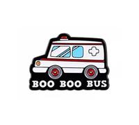 Boo Boo Bus Ambulance Enamel Pin Badge 3 x 2cm - Funny Paramedic EMT Medical Humour Lapel Pin, Emergency Ambulance Novelty Badge, Gift for Paramedics, Nurses and First Responders