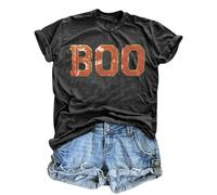 Boo Boo Crew Shirts Cute Nurse Ghost Tshirts for Women Halloween Nurse Shirts Spooky Graphic Tees Halloween Tops, Boo Grey, L