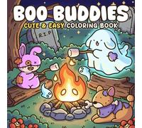 Boo Buddies Coloring Book: Adorable Ghost Coloring Pages with Friendly Spirits, Cozy Haunted Houses, and Cute Halloween Fun for All Ages Relaxation