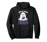 Boo by Night Brew by Morning Cute Halloween Ghost Coffee Pullover Hoodie