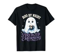 Boo by Night Brew by Morning Cute Halloween Ghost Coffee T-Shirt