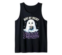 Boo by Night Brew by Morning Cute Halloween Ghost Coffee Tank Top