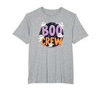 Boo Crew: Cute Ghost Squad Halloween Party Fun T-Shirt, Men's Big and Tall, Heather Grey, 2X Tall
