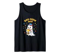Boo Crew MVP Funny Ghost Baseball Player Halloween Tank Top