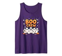 Boo Crew: Spooky Ghost Squad Halloween Fun Tank Top, Men, Purple, M