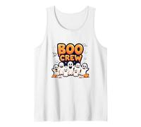 Boo Crew: Spooky Ghost Squad Halloween Fun Tank Top, Men, White, M