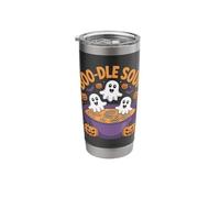 Boo-Dle Soup Spooky Noodle Ghosts Stainless Steel Insulated Tumbler