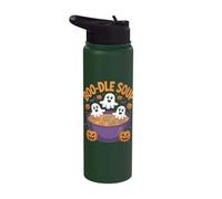 Boo-Dle Soup Spooky Noodle Ghosts Stainless Steel Insulated Water Bottle