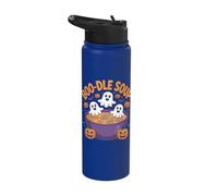 Boo-Dle Soup Spooky Noodle Ghosts Stainless Steel Insulated Water Bottle