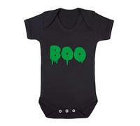 Boo Dripping Graphic Word Halloween Statement Baby Grow Vest, 0-3 Months, Black