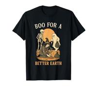 Boo for A Better Earth Nature Lovers Halloween Tree Planting T-Shirt