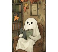Boo Ghost Bookcase Hardcover Notebook | 5x8 | 100 Lined Pages | Perfect Gift for Writers