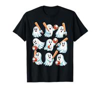Boo Ghost Halloween Baseball Happy Halloween Baseball Lover T-Shirt