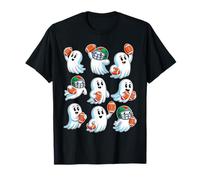 Boo Ghost Halloween Football Happy Halloween Football Lover T-Shirt