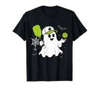Boo Ghost Playing Pickle Ball Fun Halloween Pickleball Lover T-Shirt
