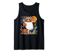 Boo Ghost Pumpkin Cute Head As Raccoon Cosplay Halloween Tank Top