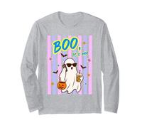 Boo Ghost Sunglasses Phone Iced Coffee Halloween Long Sleeve T-Shirt