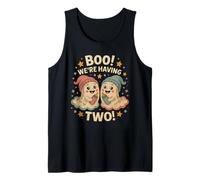 Boo Ghost We’re Having Two Halloween Twins Pregnancy Reveal Tank Top