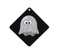 Boo Ghostly Car Air Freshener Decorative Hanging Aromatherapy Tablets for Car Trucks Rhombus