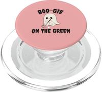 Boo-Gie On The Green Funny Pun Cute Ghost Golfing Design PopSockets PopGrip for MagSafe