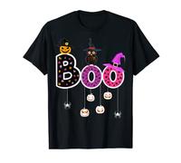 Boo Halloween Costume Spiders, Ghosts, Pumkin & Witch Hat T-Shirt
