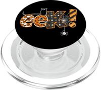 Boo Halloween EEK! Design with Funny Cat and Spider PopSockets PopGrip for MagSafe