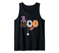 Boo Halloween Funny Spooky Ghost Witch Hat Trick Or Treating Tank Top