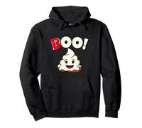 BOO - halloween holiday cute poo in ghost costume poop fun Pullover Hoodie