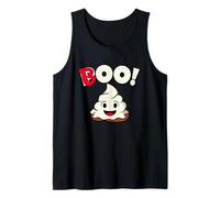 Boo - Halloween Holiday Cute Poo in Ghost Costume Poop Fun Tank Top