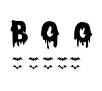 BOO Halloween Wall Sticker Decoration, Halloween Decorations Indoor Boo Letter, Decorations for Home, Indoor and Outdoor, Halloween Party Decoration (A)