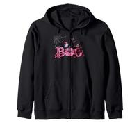 Boo Halloween Witch Breast Cancer Warriors Zip Hoodie